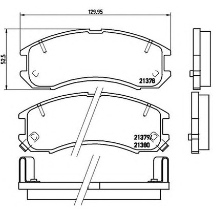 Photo Kit de plaquettes de frein, frein à disque BREMBO P24024