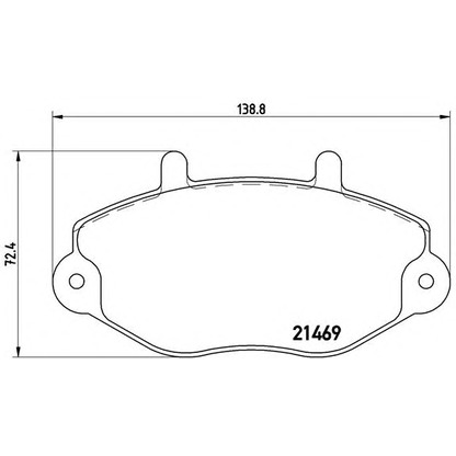 Foto Bremsbelagsatz, Scheibenbremse BREMBO P24033