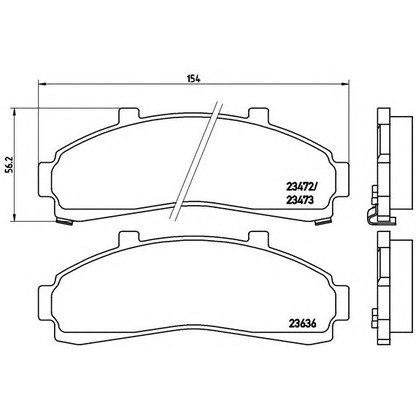 Photo Kit de plaquettes de frein, frein à disque BREMBO P24041