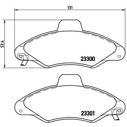 Photo Brake Pad Set, disc brake BREMBO P24045