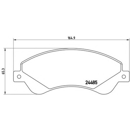 Фото Комплект тормозных колодок, дисковый тормоз BREMBO P24065