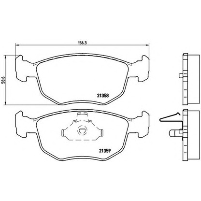 Photo Kit de plaquettes de frein, frein à disque BREMBO P24069