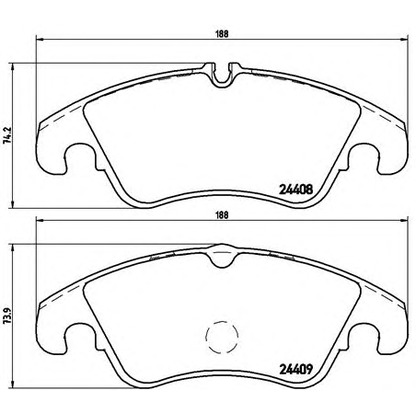 Foto Juego de pastillas de freno BREMBO P24074