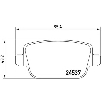 Zdjęcie Zestaw klocków hamulcowych, hamulce tarczowe BREMBO P24075