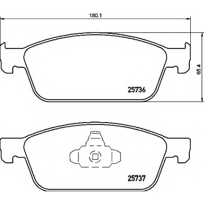 Photo Brake Pad Set, disc brake BREMBO P24157