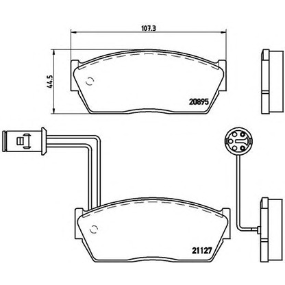 Zdjęcie Zestaw klocków hamulcowych, hamulce tarczowe BREMBO P28009