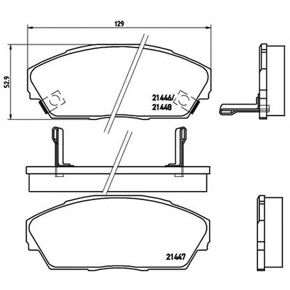 Photo Kit de plaquettes de frein, frein à disque BREMBO P28013