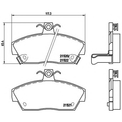 Foto Kit pastiglie freno, Freno a disco BREMBO P28019