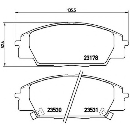 Foto Bremsbelagsatz, Scheibenbremse BREMBO P28032