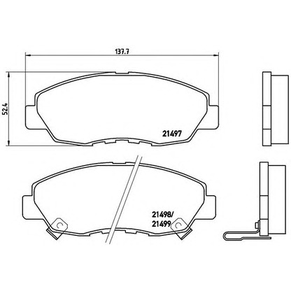 Foto Kit pastiglie freno, Freno a disco BREMBO P28042