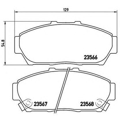 Фото Комплект тормозных колодок, дисковый тормоз BREMBO P28048