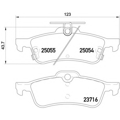 Foto Bremsbelagsatz, Scheibenbremse BREMBO P28070