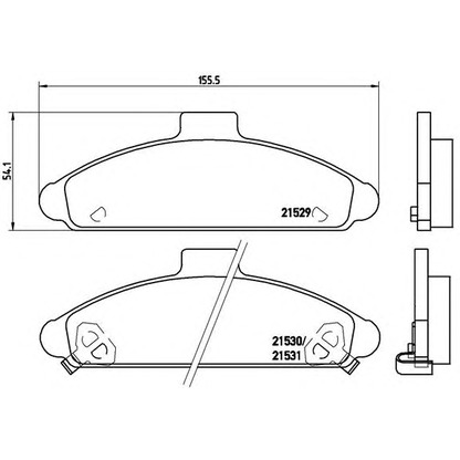 Zdjęcie Zestaw klocków hamulcowych, hamulce tarczowe BREMBO P30004