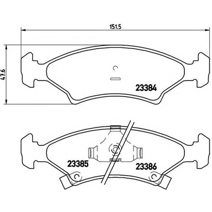 Photo Kit de plaquettes de frein, frein à disque BREMBO P30009