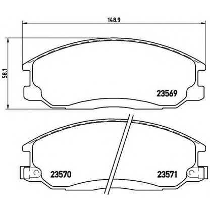 Foto Bremsbelagsatz, Scheibenbremse BREMBO P30013