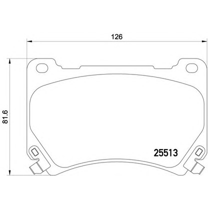 Photo Brake Pad Set, disc brake BREMBO P30052