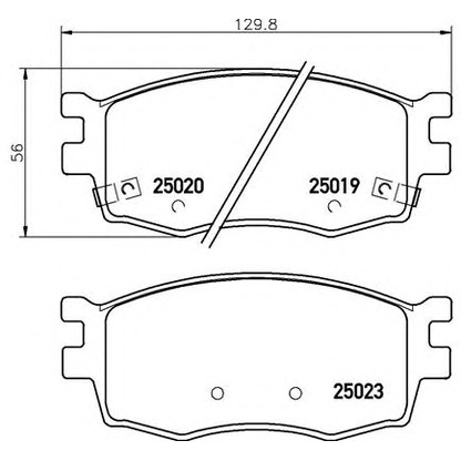 Zdjęcie Zestaw klocków hamulcowych, hamulce tarczowe BREMBO P30069