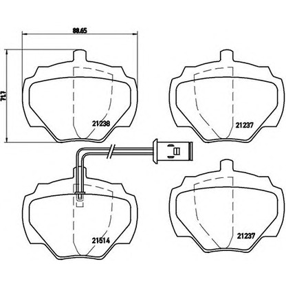 Foto Juego de pastillas de freno BREMBO P44003