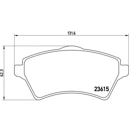 Foto Bremsbelagsatz, Scheibenbremse BREMBO P44011