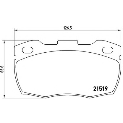 Photo Brake Pad Set, disc brake BREMBO P44015