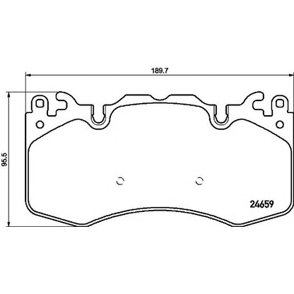 Photo Brake Pad Set, disc brake BREMBO P44023