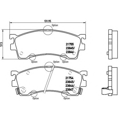 Foto Kit pastiglie freno, Freno a disco BREMBO P49023