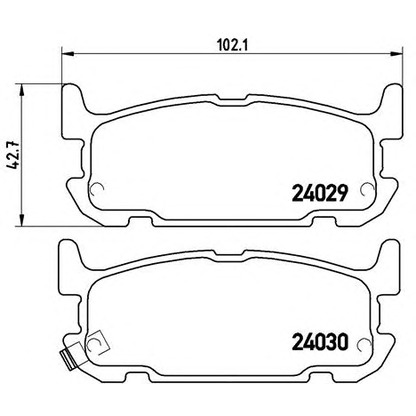 Foto Bremsbelagsatz, Scheibenbremse BREMBO P49031