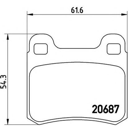 Foto Bremsbelagsatz, Scheibenbremse BREMBO P50007