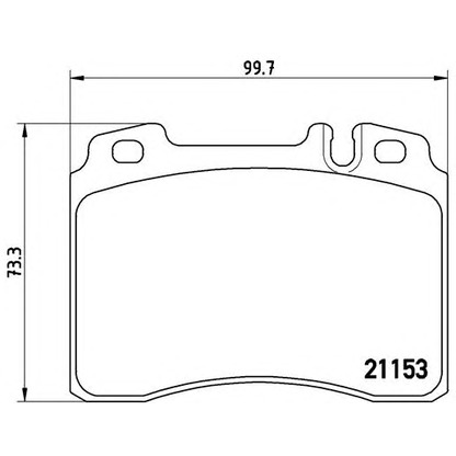 Photo Brake Pad Set, disc brake BREMBO P50022