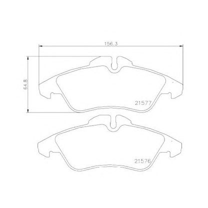 Foto Bremsbelagsatz, Scheibenbremse BREMBO P50029