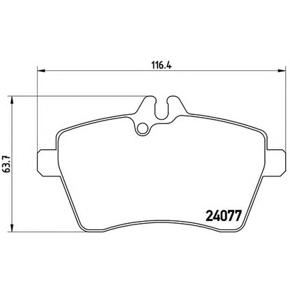 Zdjęcie Zestaw klocków hamulcowych, hamulce tarczowe BREMBO P50054