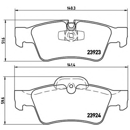 Foto Bremsbelagsatz, Scheibenbremse BREMBO P50064