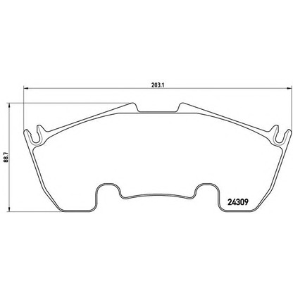 Foto Bremsbelagsatz, Scheibenbremse BREMBO P50079