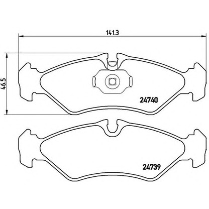 Photo Brake Pad Set, disc brake BREMBO P50081