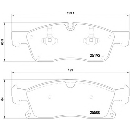 Photo Kit de plaquettes de frein, frein à disque BREMBO P50108