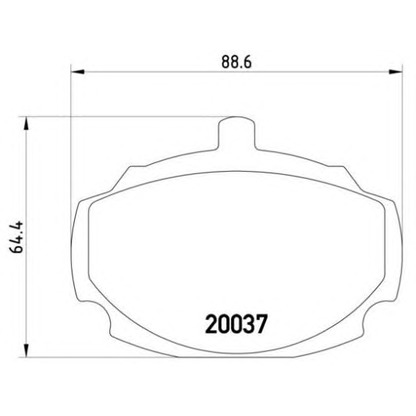 Photo Kit de plaquettes de frein, frein à disque BREMBO P52001