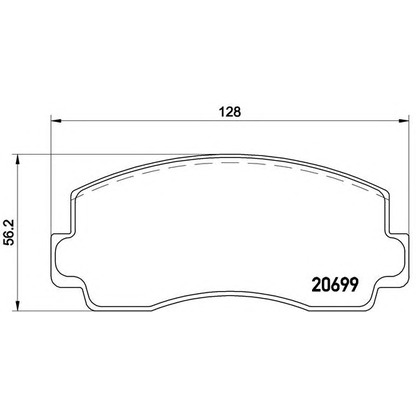 Photo Brake Pad Set, disc brake BREMBO P54002