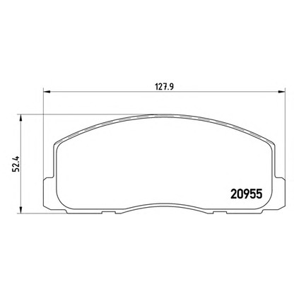 Photo Brake Pad Set, disc brake BREMBO P54006