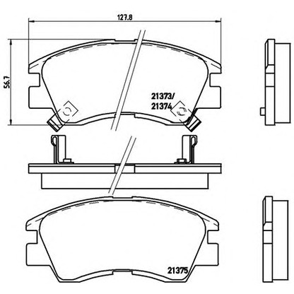 Foto Bremsbelagsatz, Scheibenbremse BREMBO P54008