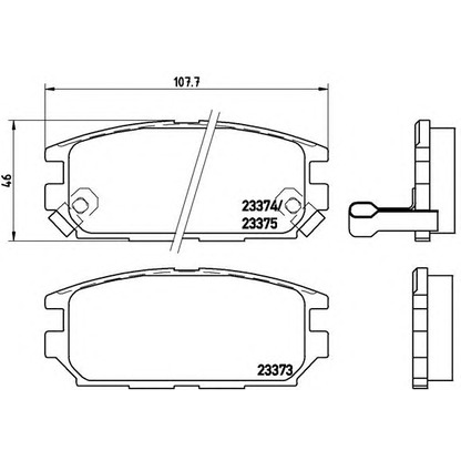 Photo Brake Pad Set, disc brake BREMBO P54025