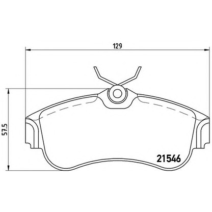 Фото Комплект тормозных колодок, дисковый тормоз BREMBO P56022