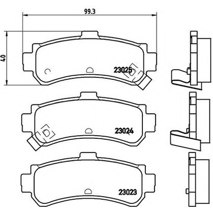 Photo Brake Pad Set, disc brake BREMBO P56035