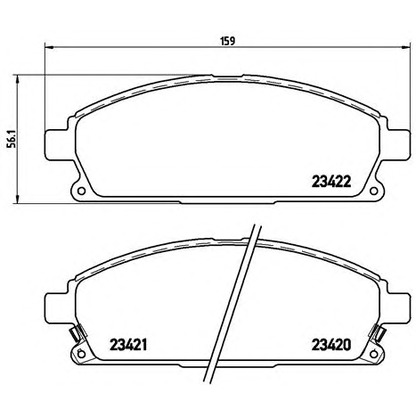 Photo Brake Pad Set, disc brake BREMBO P56040