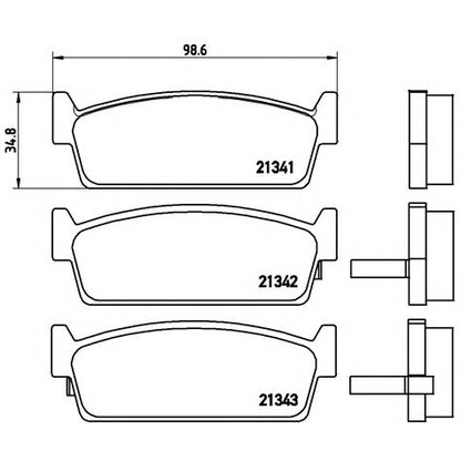 Photo Brake Pad Set, disc brake BREMBO P56053