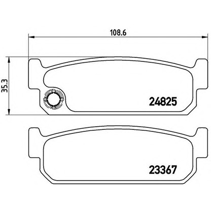 Photo Brake Pad Set, disc brake BREMBO P56067