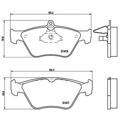 Photo Brake Pad Set, disc brake BREMBO P59019