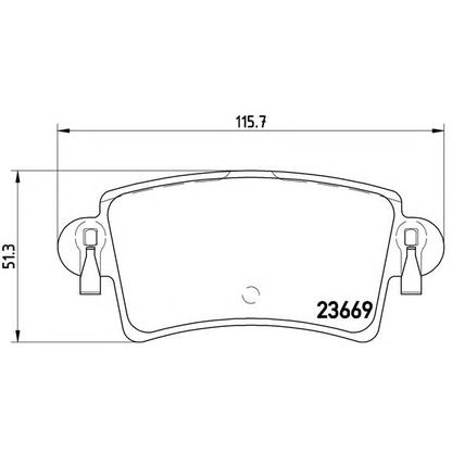 Фото Комплект тормозных колодок, дисковый тормоз BREMBO P59040