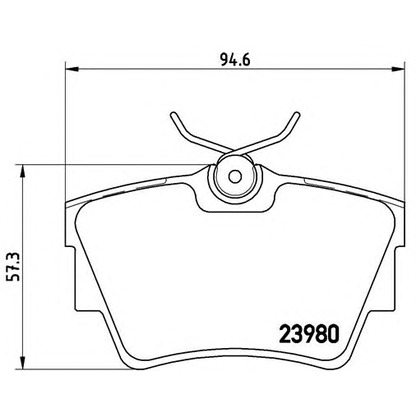 Фото Комплект тормозных колодок, дисковый тормоз BREMBO P59041