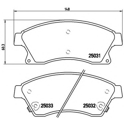 Foto Bremsbelagsatz, Scheibenbremse BREMBO P59076