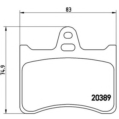 Фото Комплект тормозных колодок, дисковый тормоз BREMBO P61019